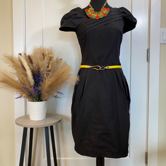 Stripes Office Dress by Cue (B1006) - Picture 5 of 8